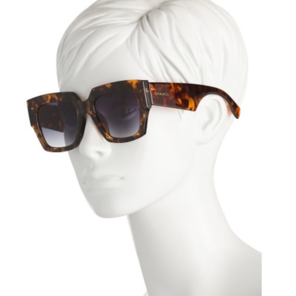 Frye Accessories - Frye & Co Oversized Square Dark Gradient Lens Sunglasses Tortoise Brown